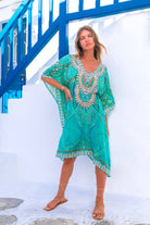 Stunning silk beach cover ups to wear on holiday by Lindsey Brown resort wear 